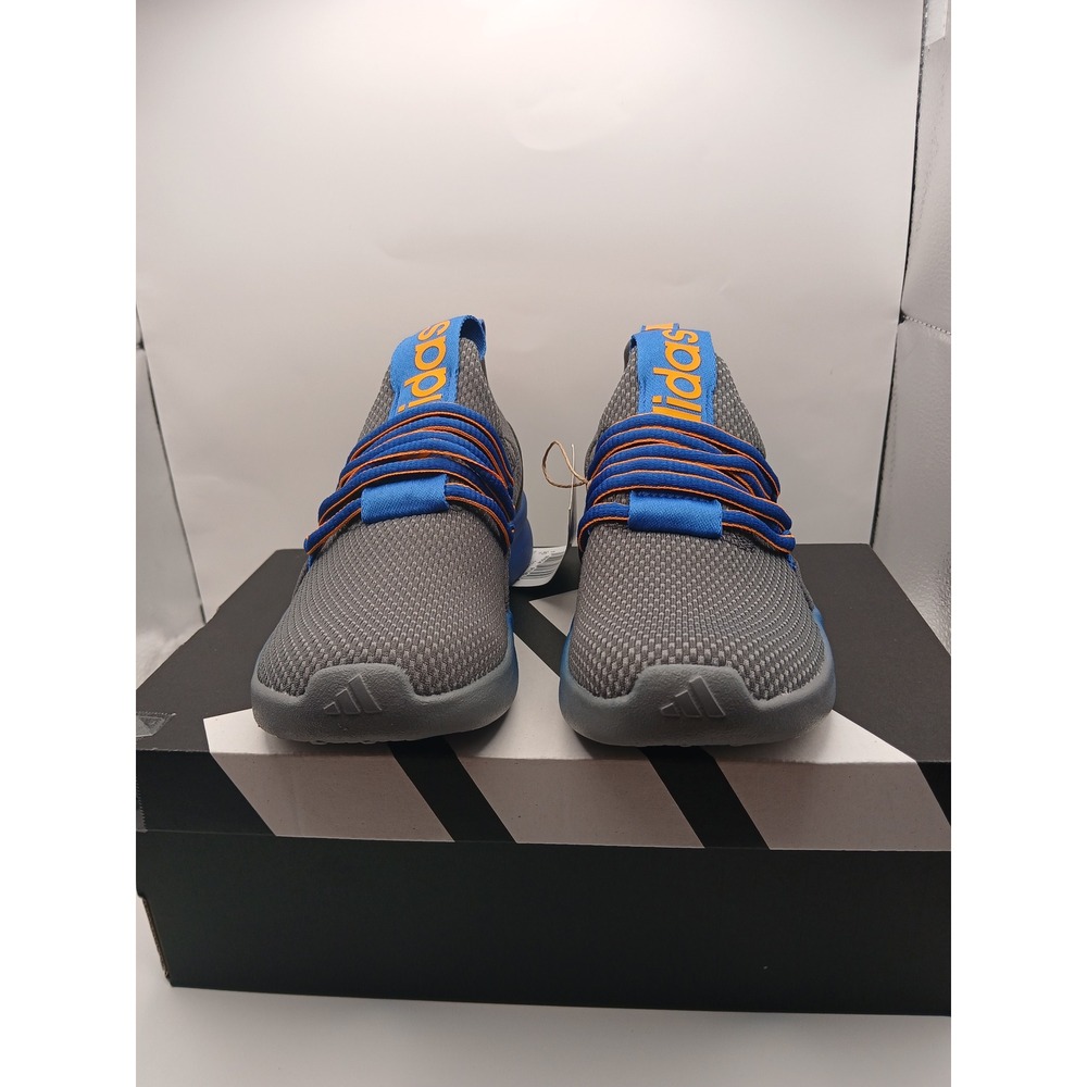 Adidas Lite Racer Adapt 7.0 K Kids Running Shoes Grey Blue Orange JI1205Size 12K